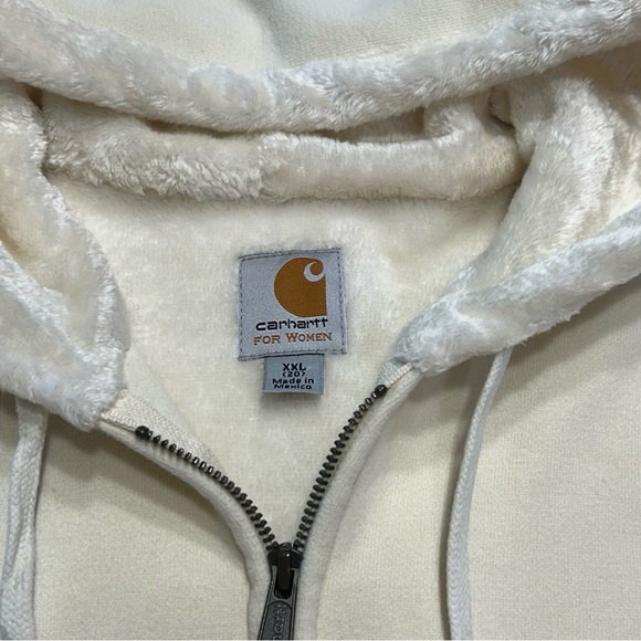 Carhartt Cream Color Full Zipper Hooded Jacket - Picture 4 of 10